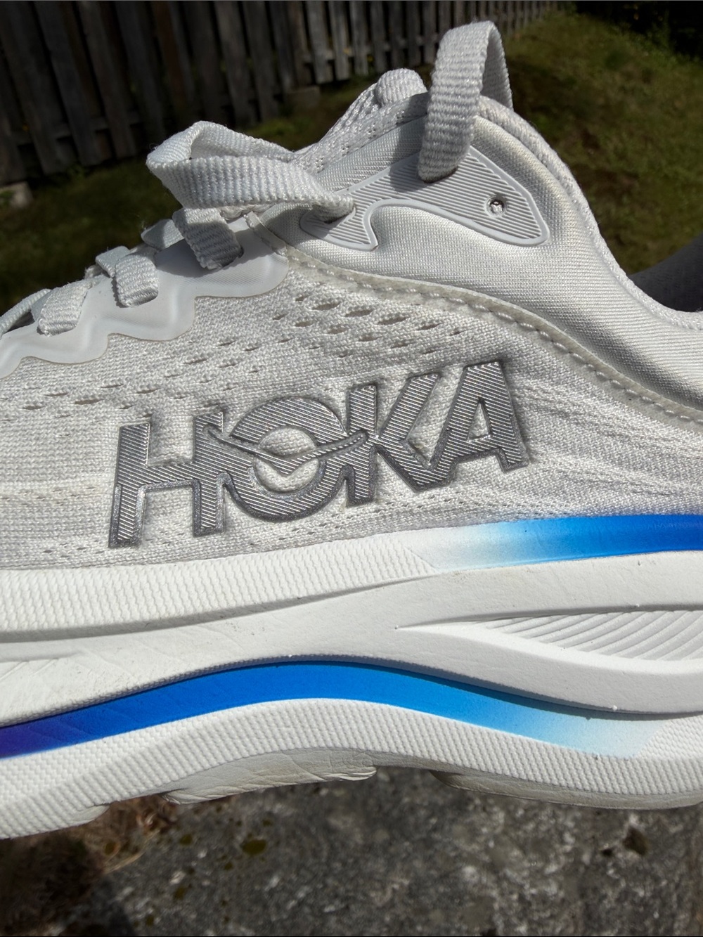 Hoka Bondi 9 Cosmic Grey/White Women's running shoes sneakers size 4 kids 2.5 - Picture 12 of 16